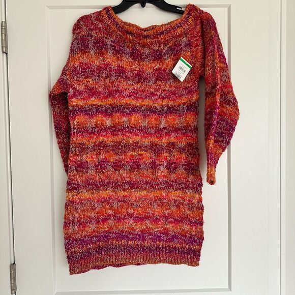Ramy Brook Darla Knit Sweater Dress Multicolor Metallic Thread Size S New - Picture 7 of 9